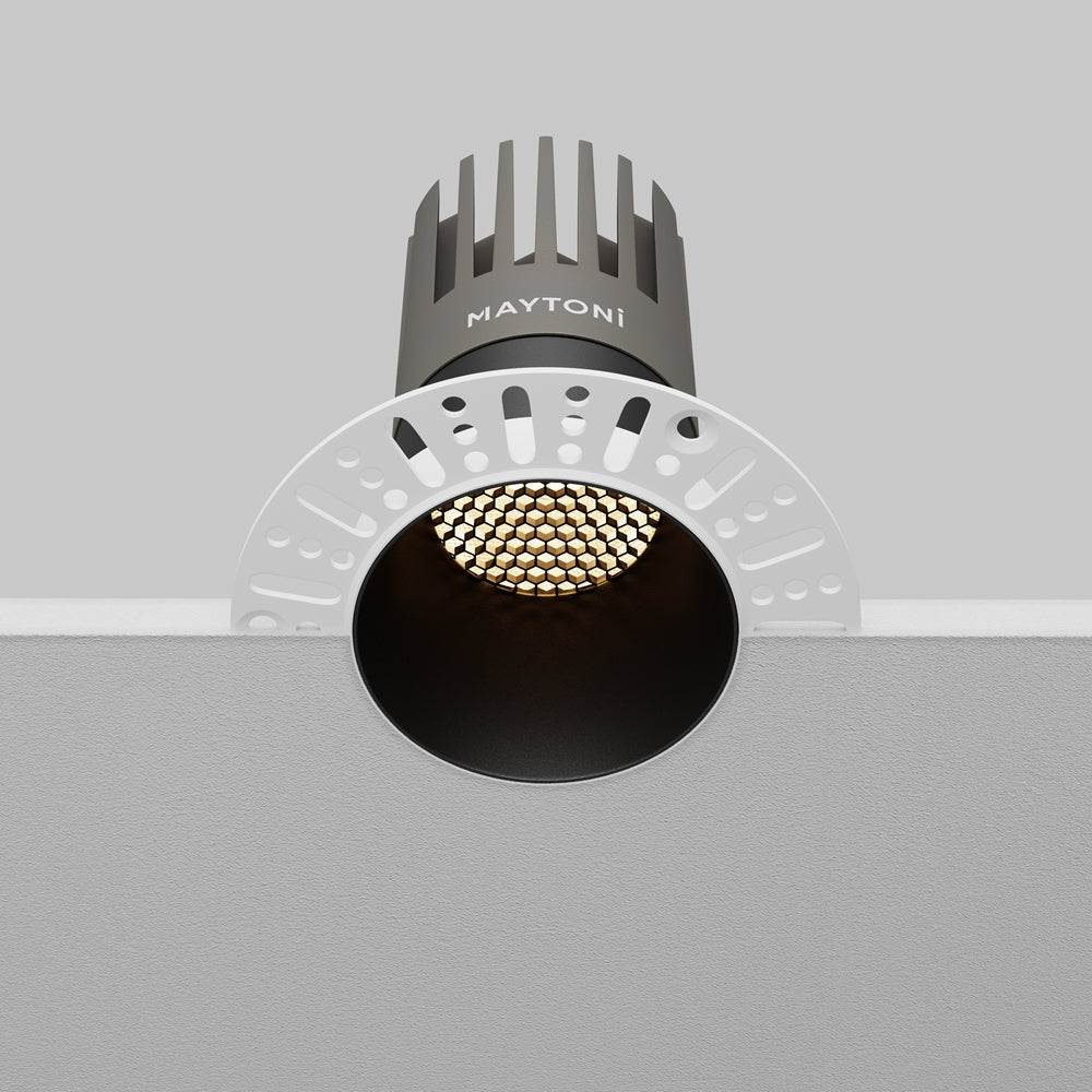 Maytoni downlight Dip LED 50° вграден кръгъл осветител, черен