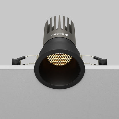 Maytoni downlight Dip LED 50° вграден кръгъл осветител, черен