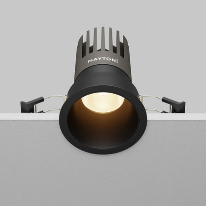 Maytoni downlight Dip LED 50° вграден кръгъл осветител, черен