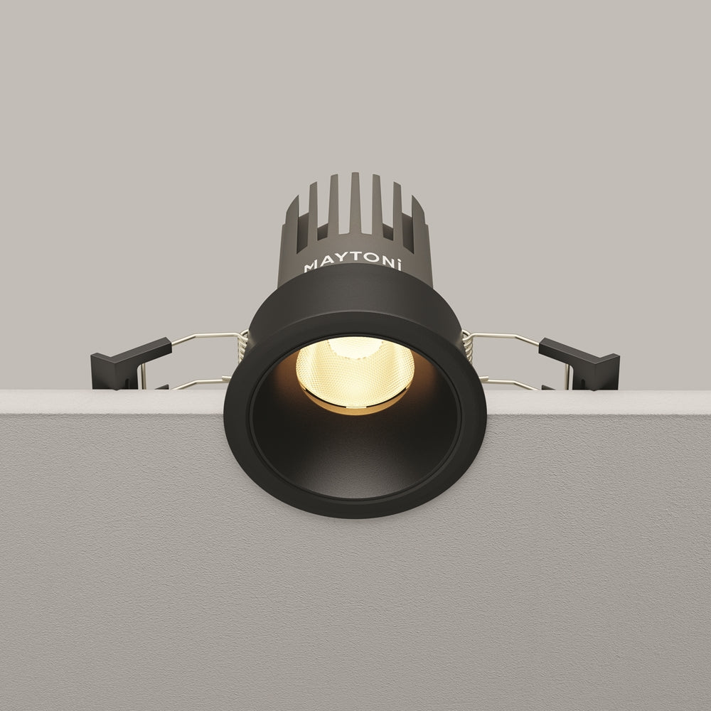 Maytoni downlight Dip LED 50° вграден кръгъл осветител, черен