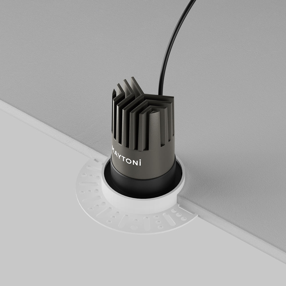 Maytoni downlight Dip LED 50° вграден кръгъл осветител, черен