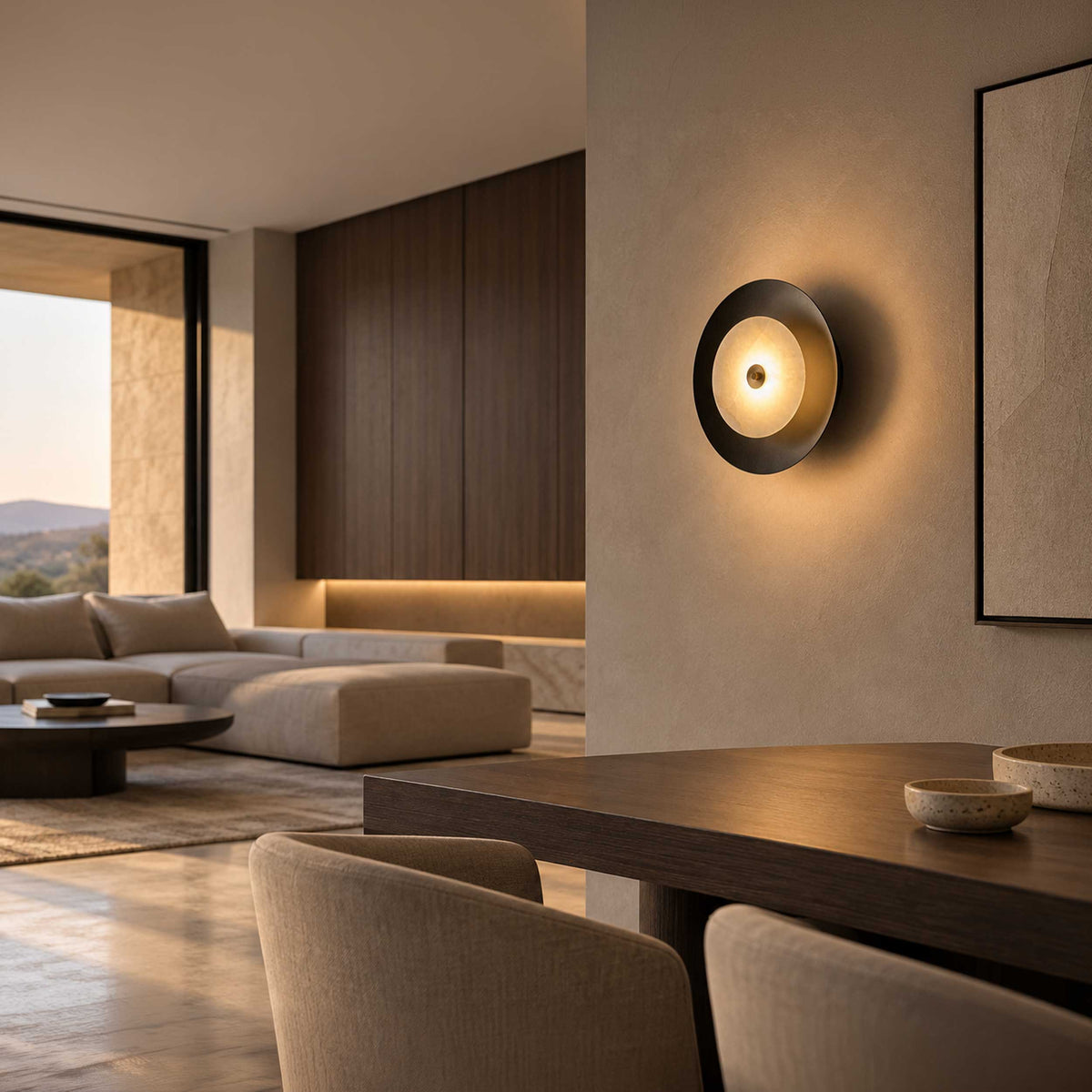 Aromas Coss Alabaster LED стенна лампа