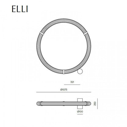 Aromas Elli LED stojací kruhové svítidlo stmívatelné