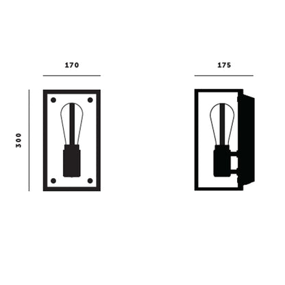 Buster & Punch E27 Caged nástěnné mramorové svítidlo