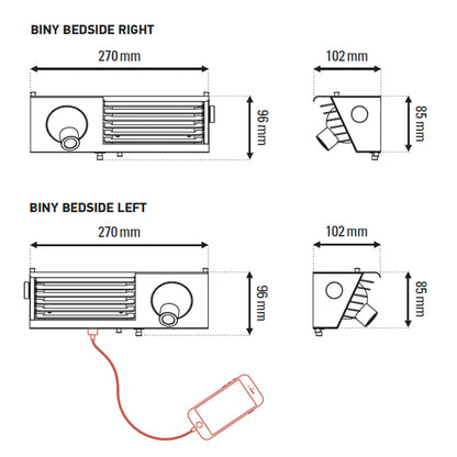 DCW éditions Biny LED стенна лампа за легло