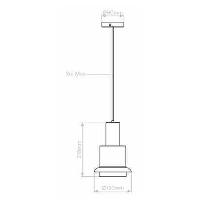 DCW éditions Chaumont S E27 висящо осветително тяло