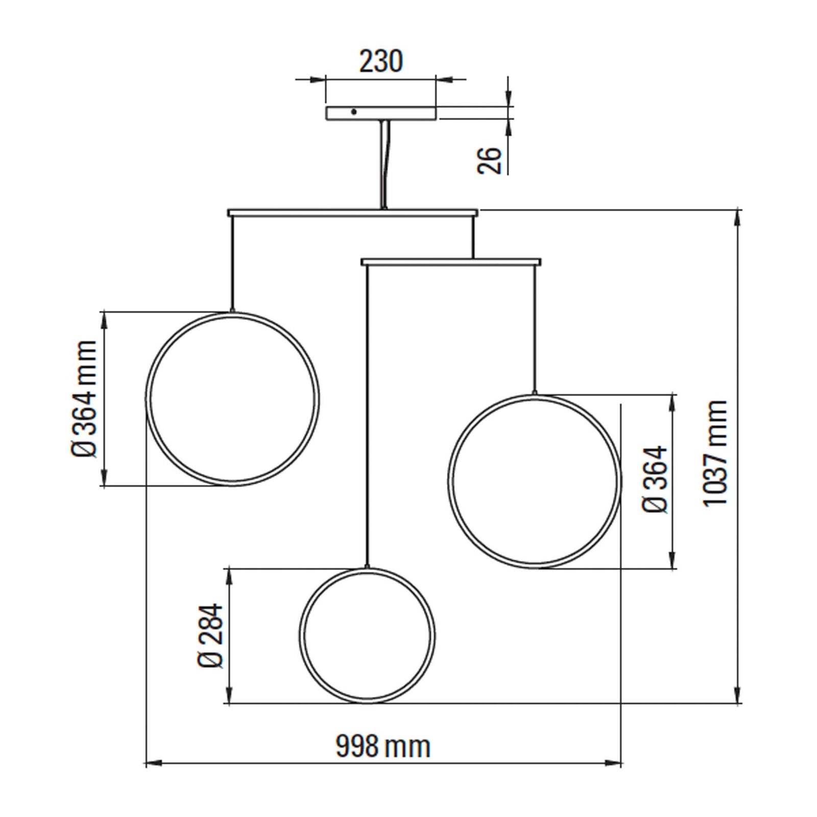 DCW éditions Focus LED висящо осветително тяло