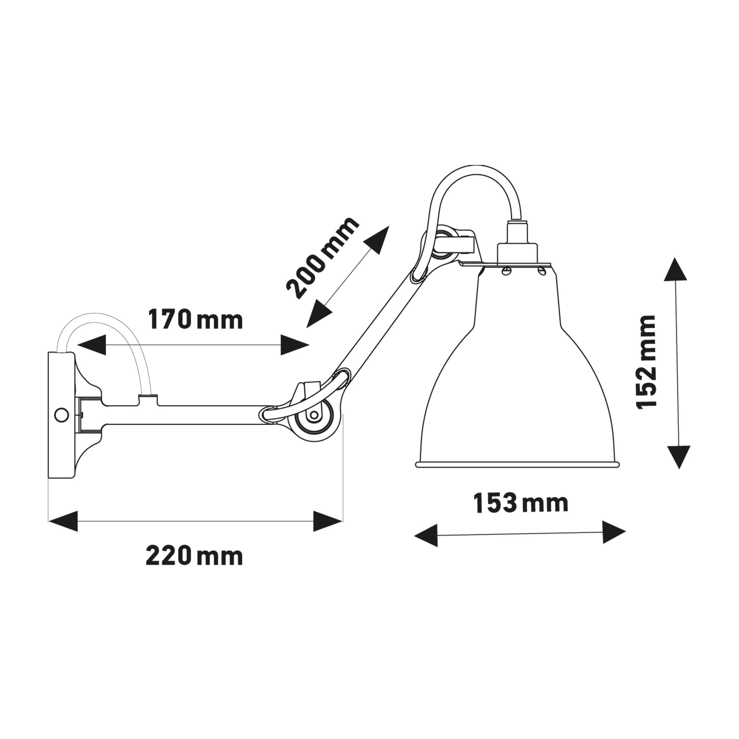 DCW éditions Lampe Gras N°204 E27 стенна лампа за легло