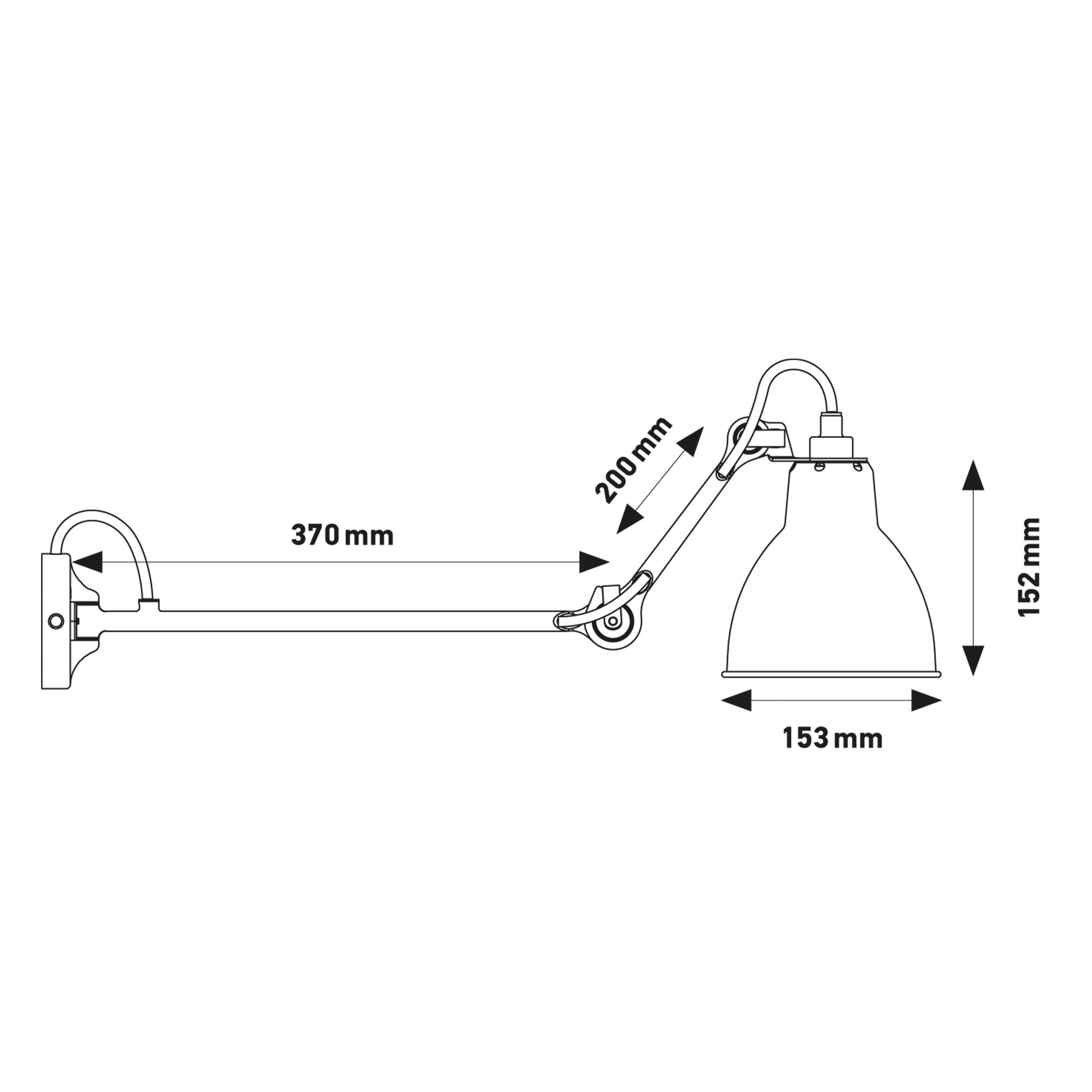 DCW éditions Lampe Gras N°204 L40 E27 стенна лампа