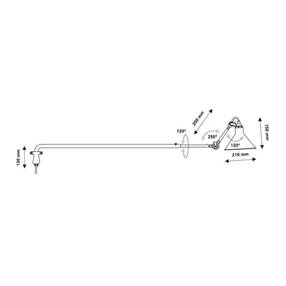 DCW éditions Lampe Gras N°213 E14 стенна лампа