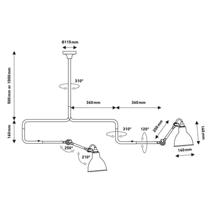 DCW éditions Lampe Gras N°312 E14 светлина за таван