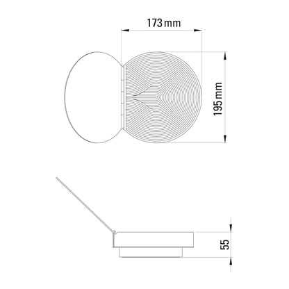 DCW éditions Poudrier LED стенна лампа