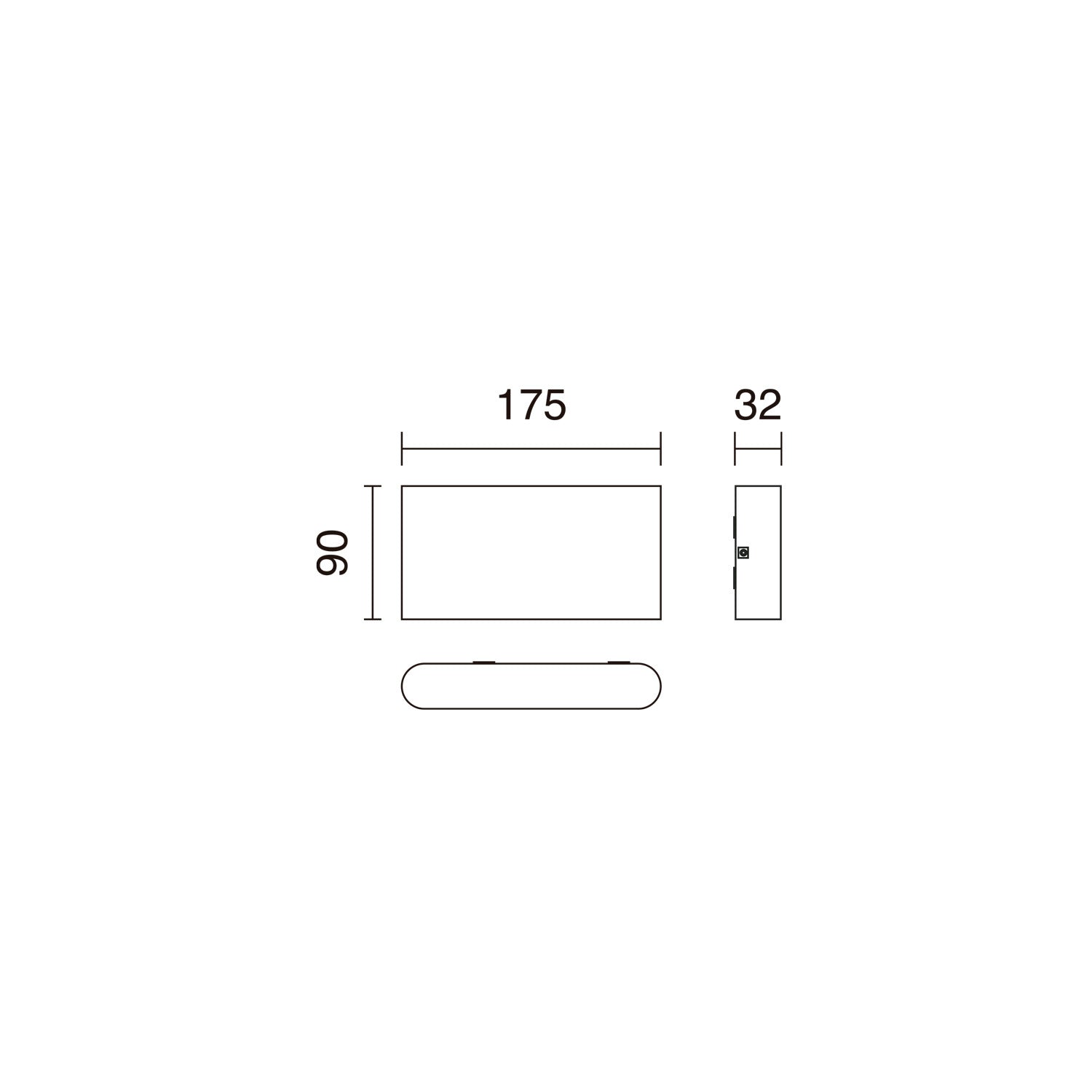 Dopo Mura LED přisazené svítidlo černé