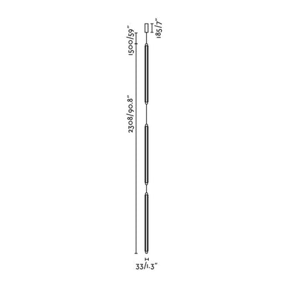 Вертикално висящо осветително тяло Faro Lumina 600 LED 3L