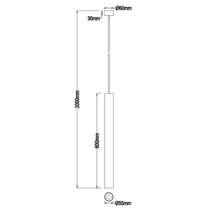 Faneurope Fluke GU10 závěsné válcové svítidlo
