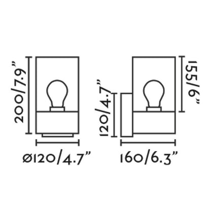 Faro Kila E27 стенно външно осветително тяло IP65
