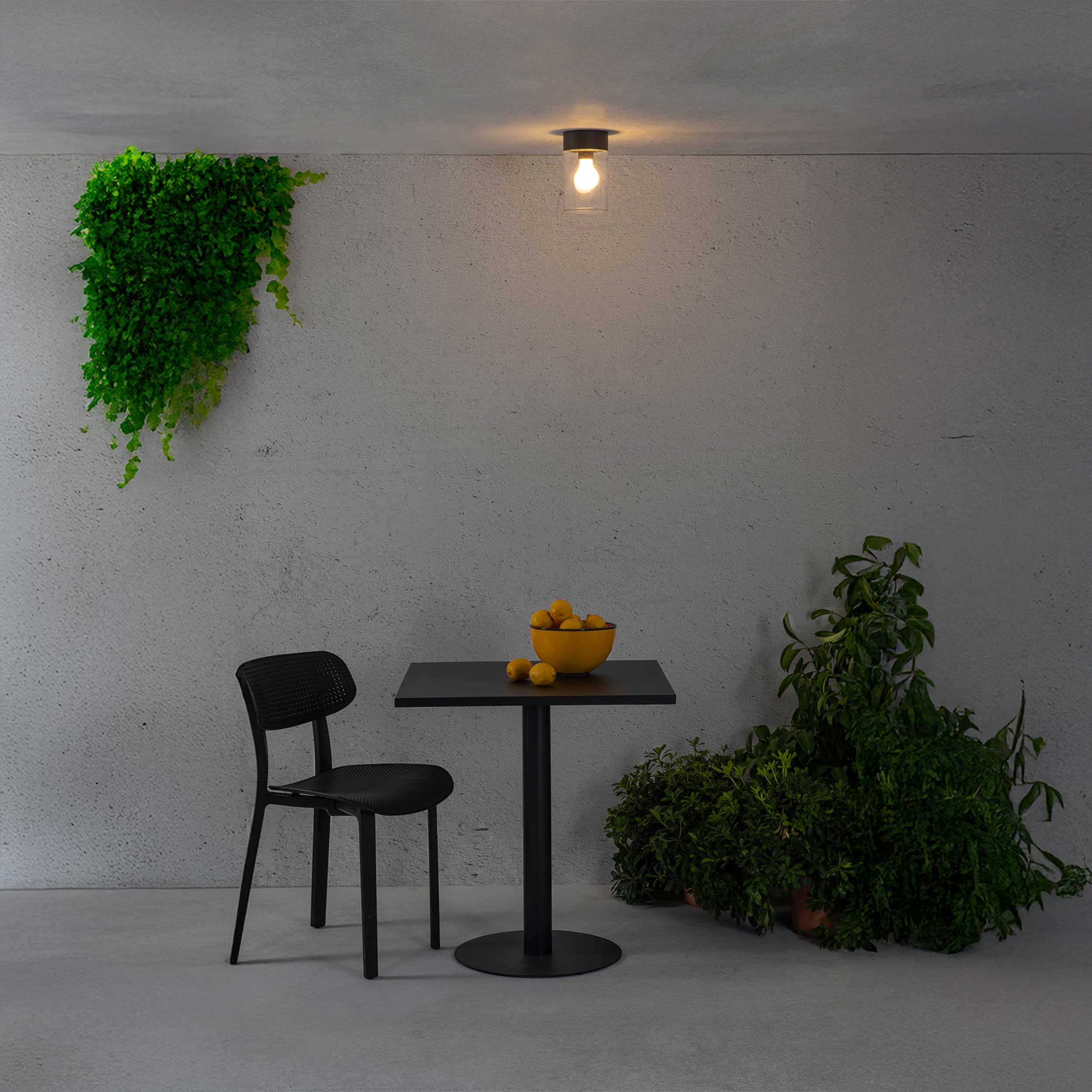 Faro Brume LED glass ceiling light IP44