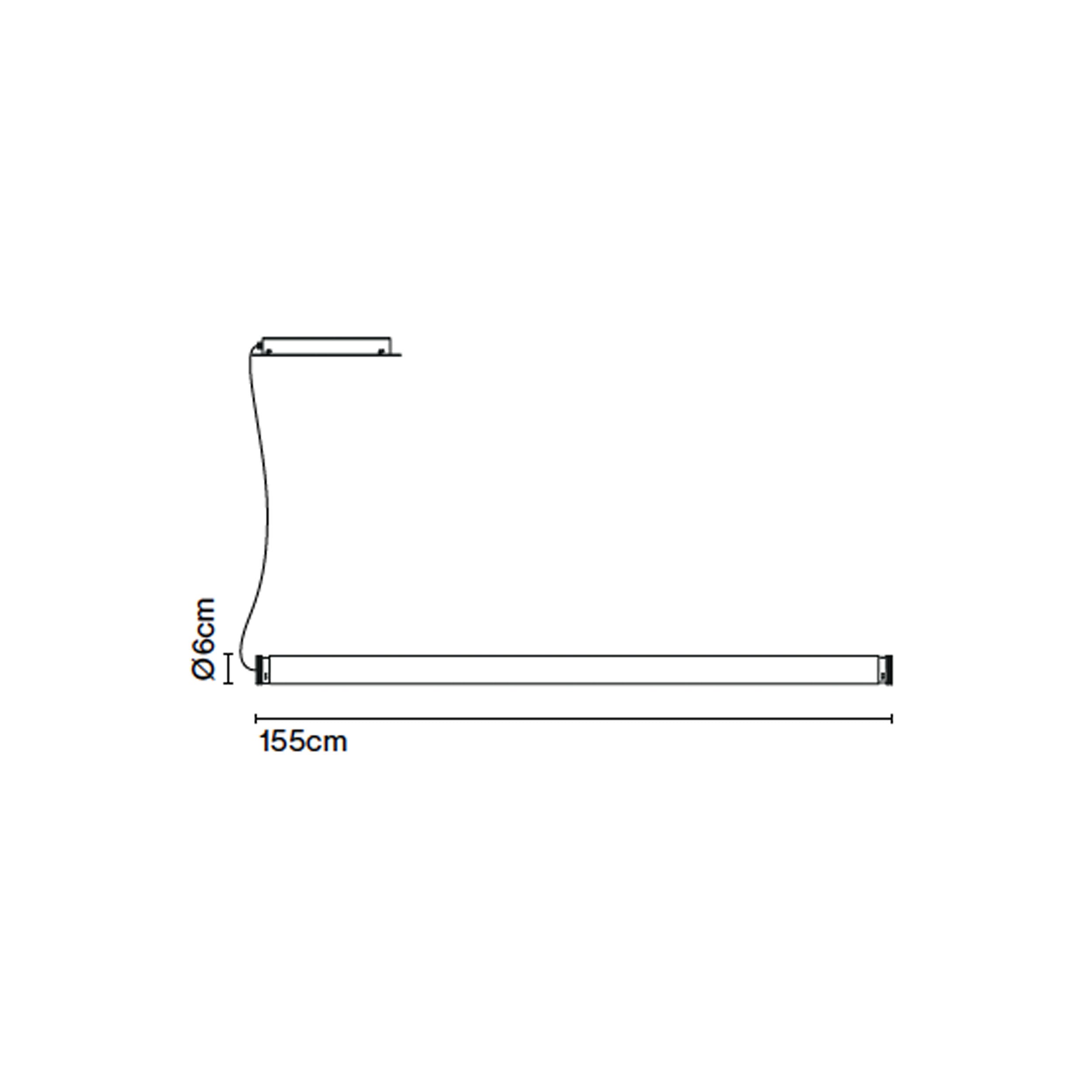 Marset Fris Pro LED 155 висяща линейна лампа