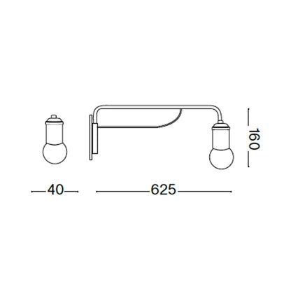 Ideal lux Triumph E27 стенна лампа