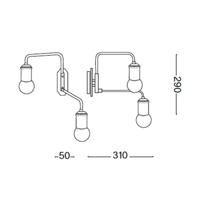 Ideal lux Triumph E27 стенна лампа