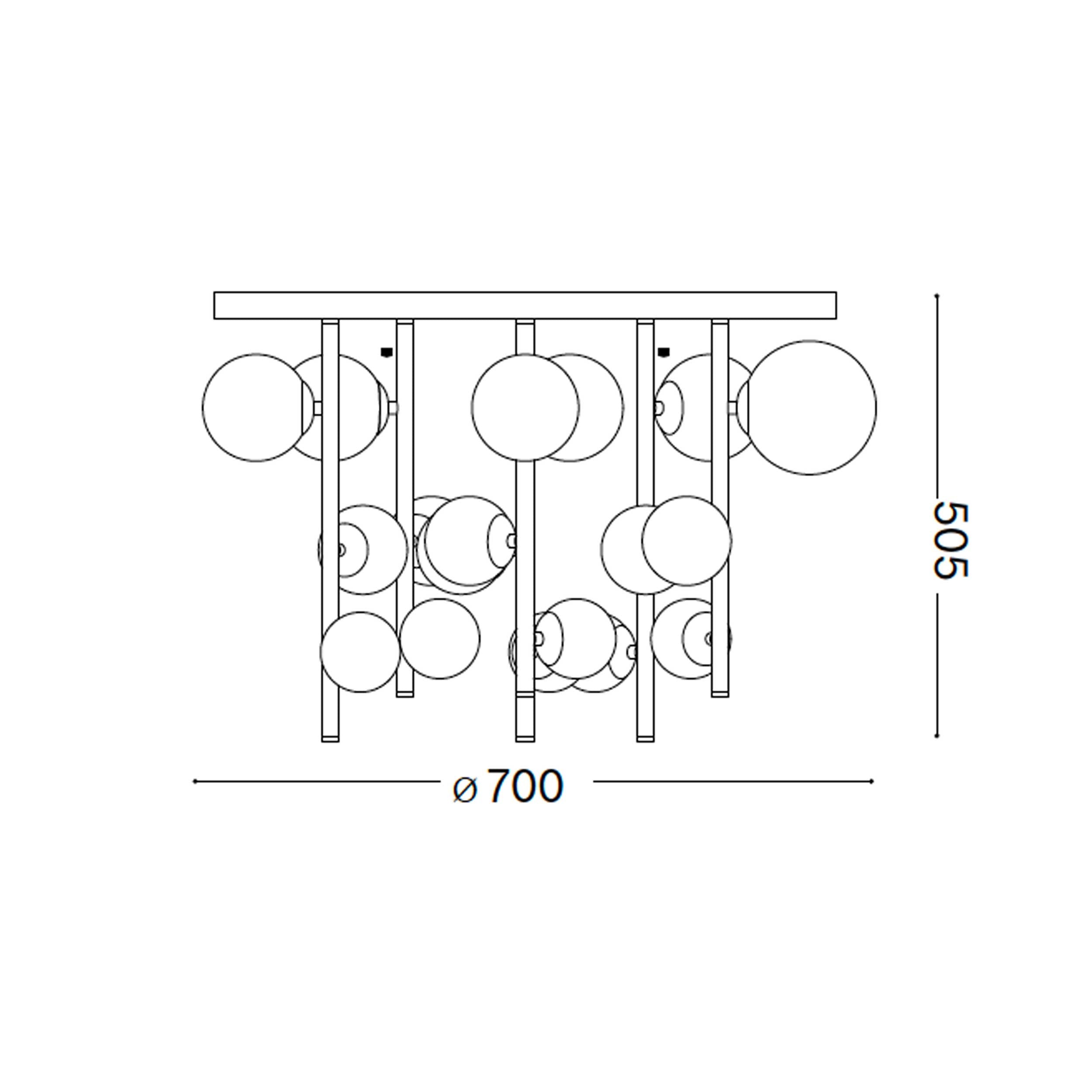 Ideal lux Perlage G9 висящо таванно осветително тяло
