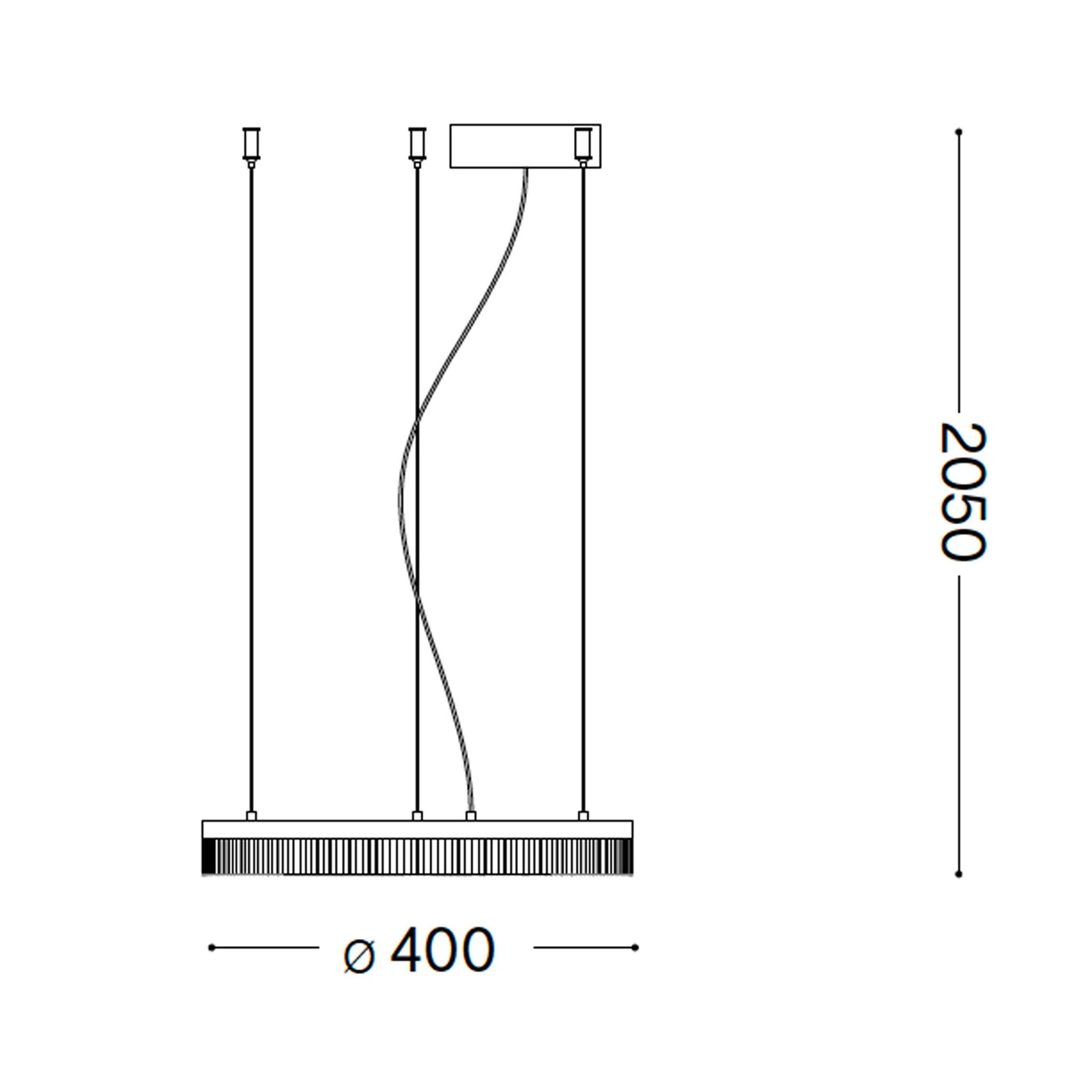 Кръгло висящо осветително тяло Ideal lux Crown LED
