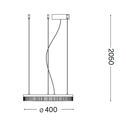 Кръгло висящо осветително тяло Ideal lux Crown LED