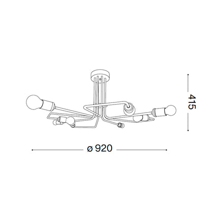 Ideal lux Triumph E27 висящо линейно осветително тяло