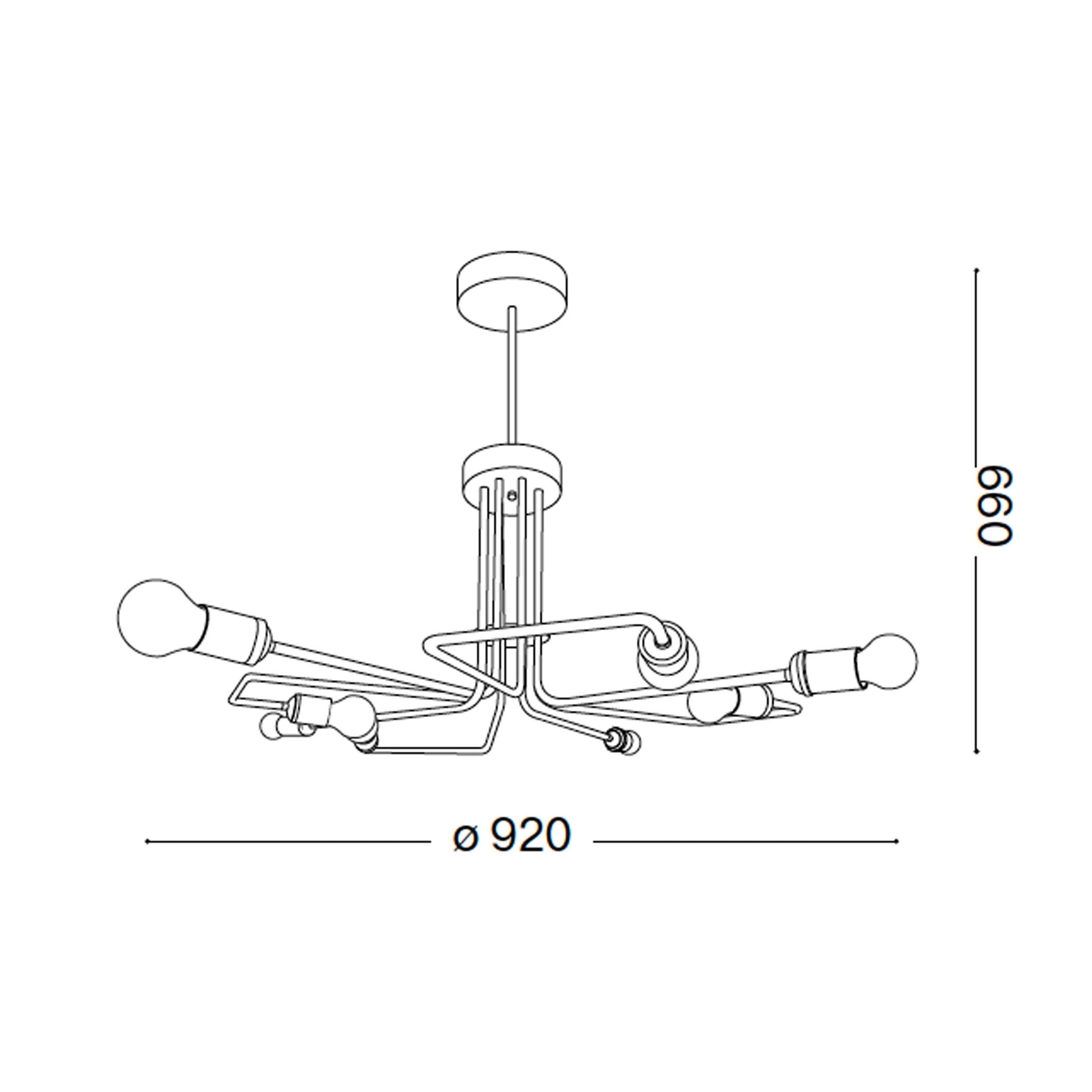 Ideal lux Triumph E27 висящо линейно осветително тяло