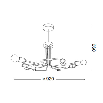 Ideal lux Triumph E27 висящо линейно осветително тяло