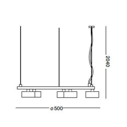 Кръгло висящо осветително тяло Ideal lux Minor GX53
