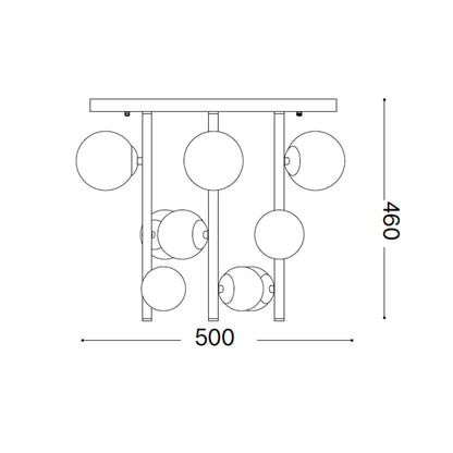 Ideal lux Perlage G9 висящо таванно осветително тяло