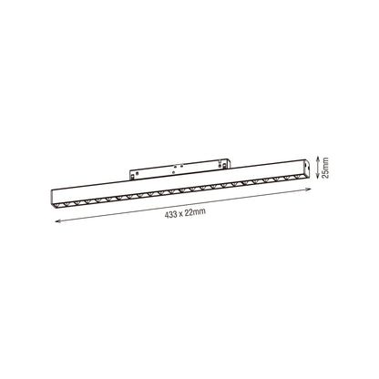 KARIZMA luce Linea Lente LED svítidlo pro 48V lištu černé