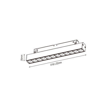 KARIZMA luce Linea Lente LED svítidlo pro 48V lištu černé