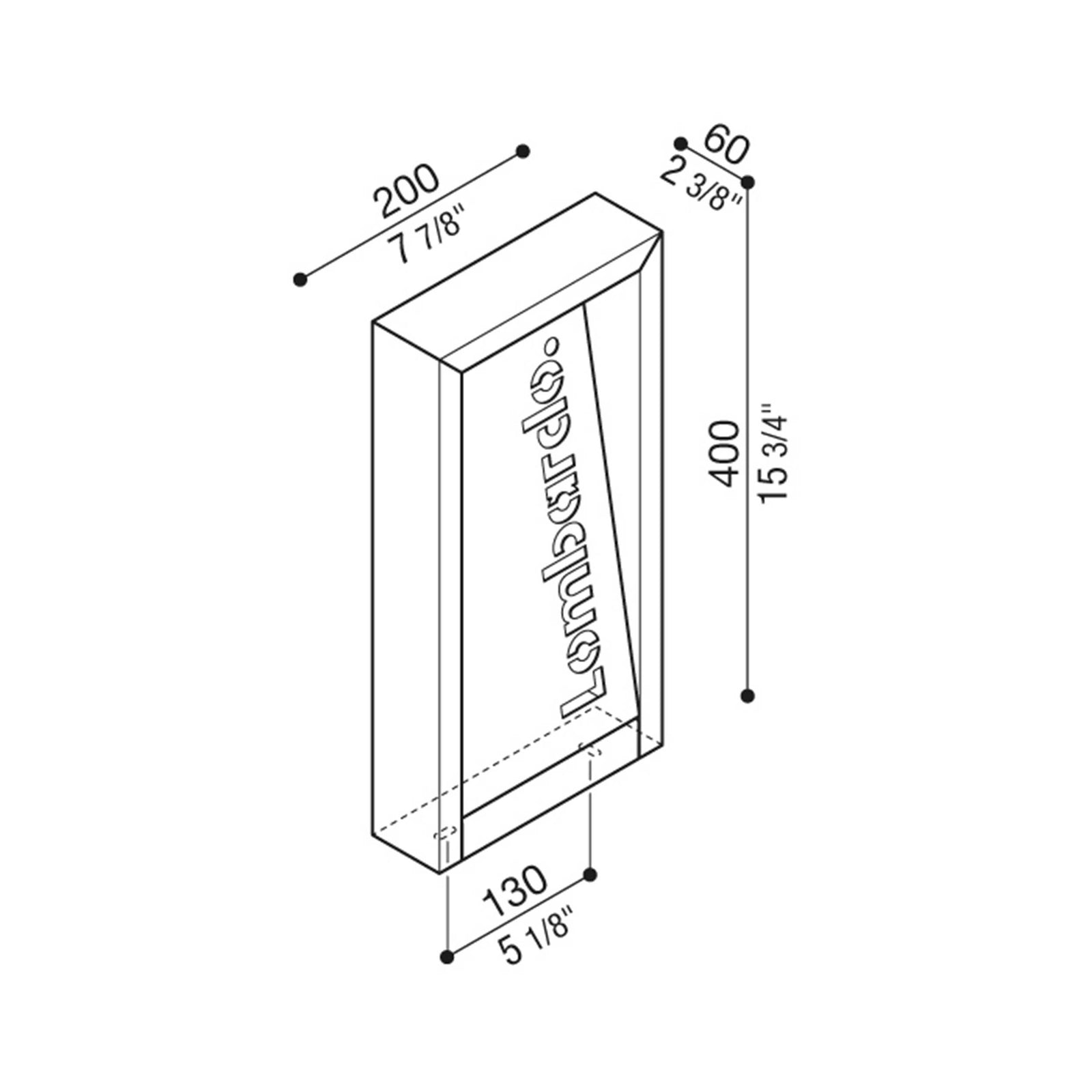 Lombardo Arke FULL Code LED външна светлина за колони IP66 24V