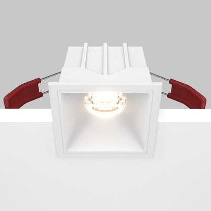 Maytoni downlight Alfa LED 10W 36° вграден квадратен осветител, бял