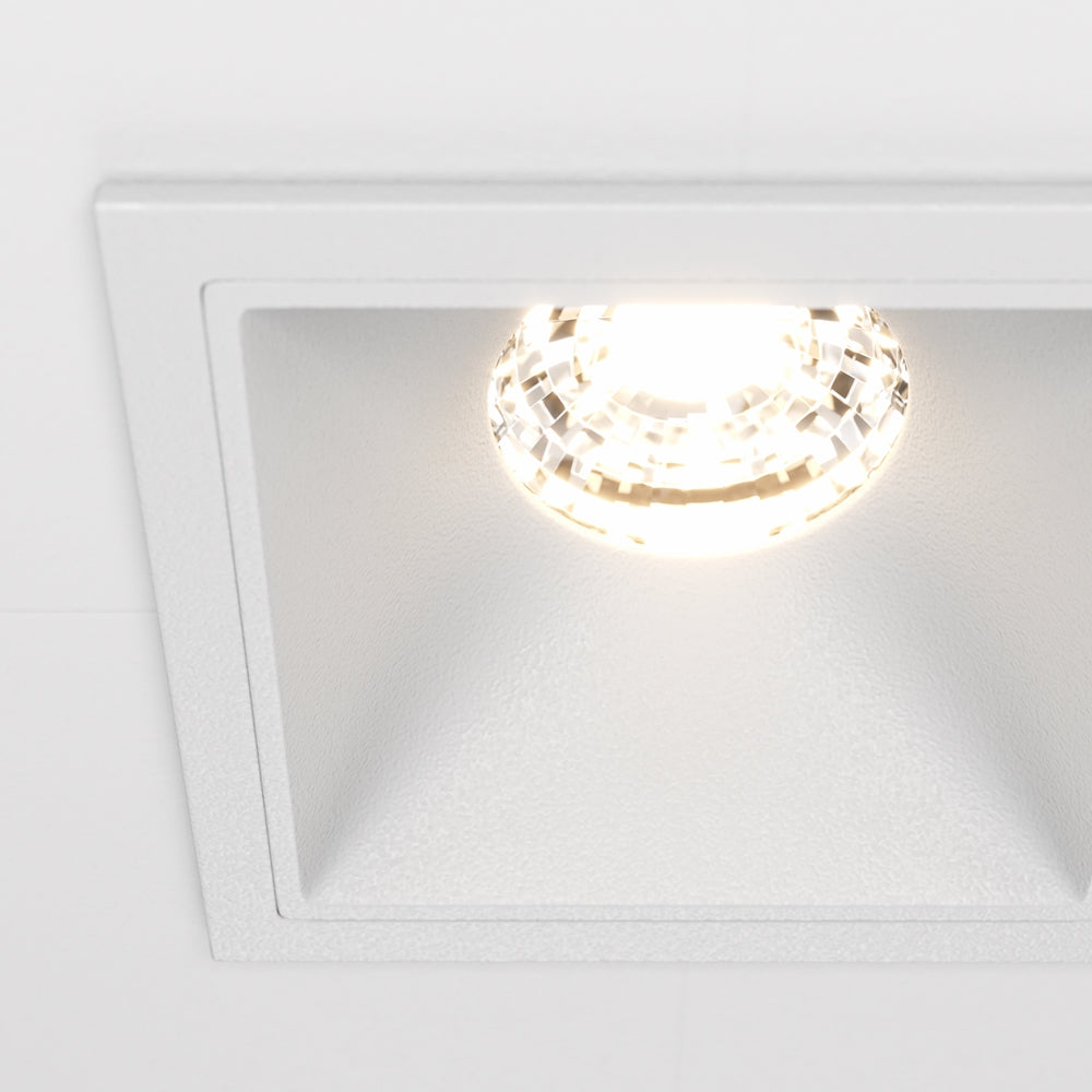 Maytoni downlight Alfa LED 10W 36° вграден квадратен осветител, бял