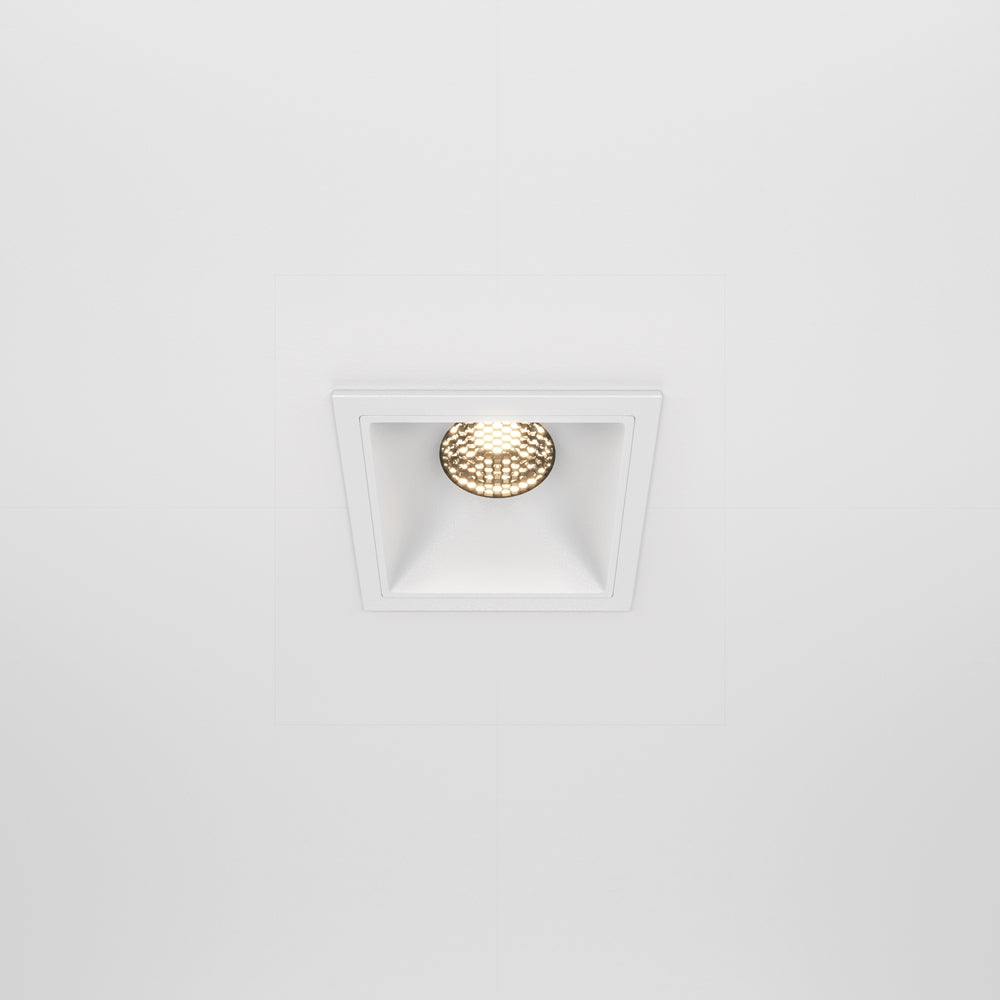 Maytoni downlight Alfa LED 10W 36° вграден квадратен осветител, бял