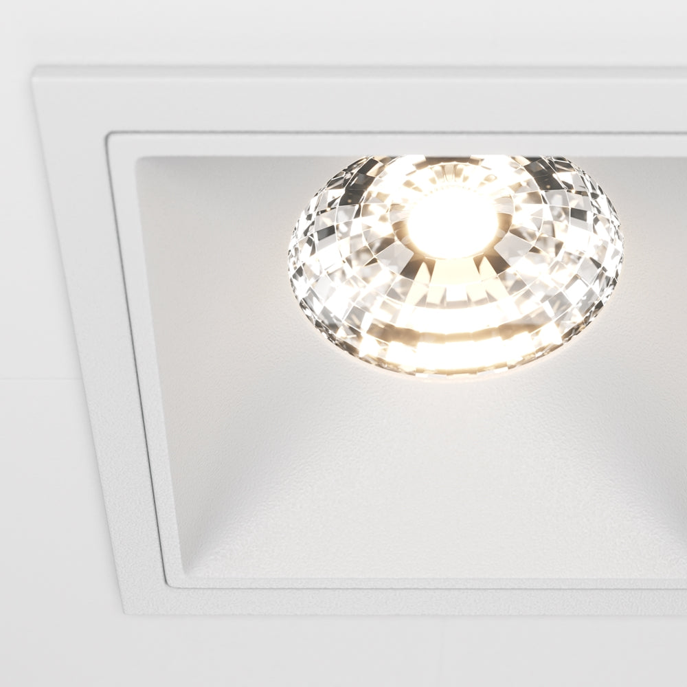 Maytoni downlight Alfa LED 15W 36° вграден квадратен осветител, бял