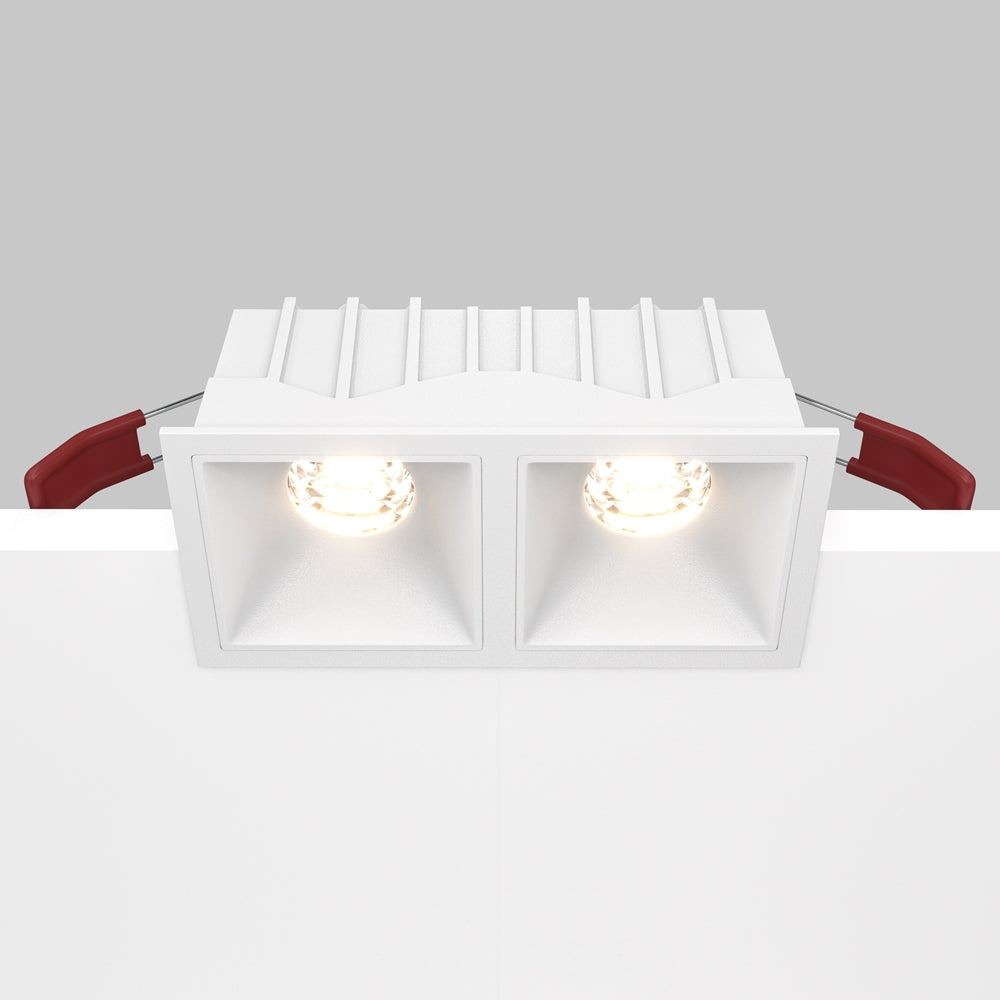 Maytoni downlight Alfa LED 10W 36° вграден квадратен осветител, бял