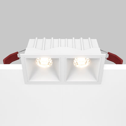 Maytoni downlight Alfa LED 10W 36° вграден квадратен осветител, бял
