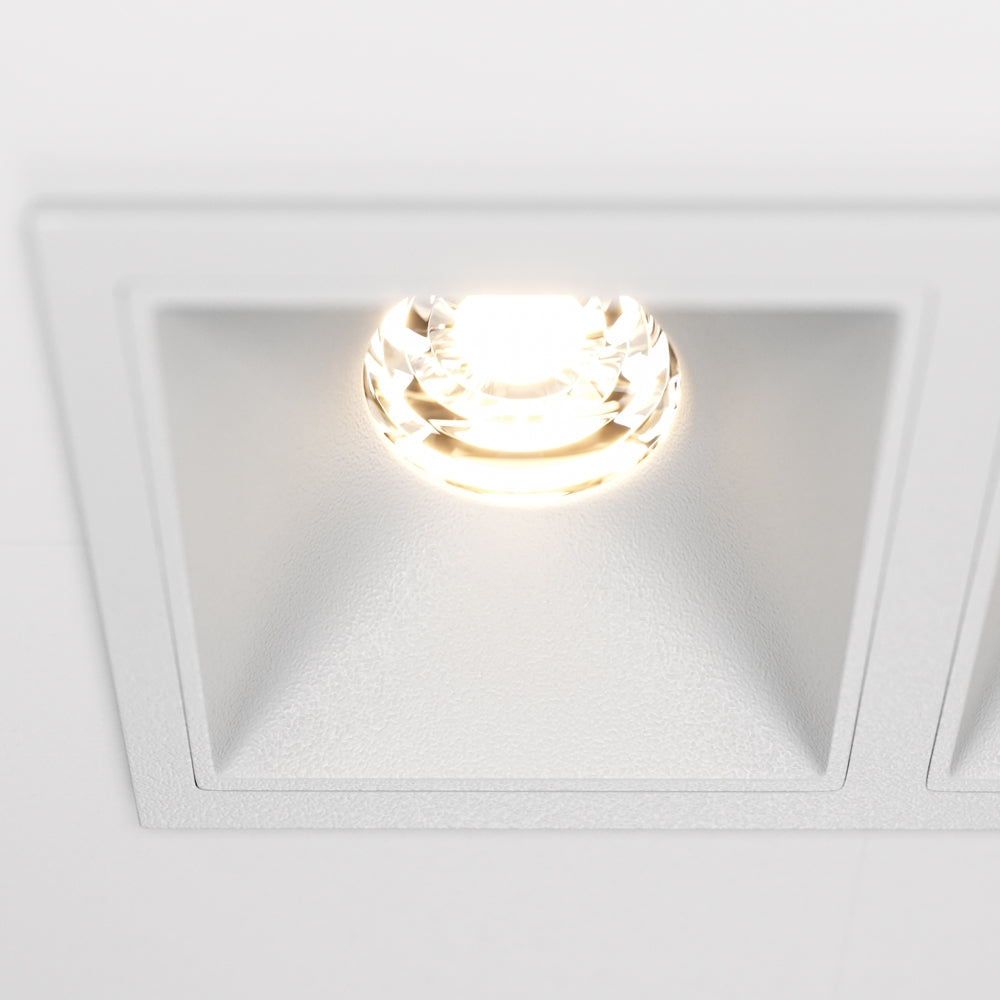 Maytoni downlight Alfa LED 10W 36° вграден квадратен осветител, бял