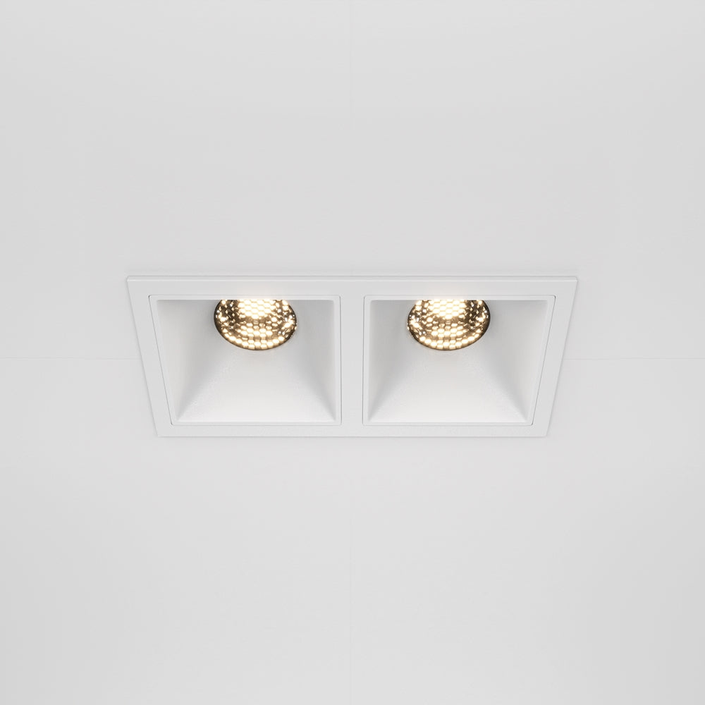 Maytoni downlight Alfa LED 10W 36° вграден квадратен осветител, бял
