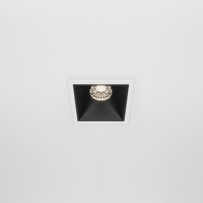 Maytoni downlight Alfa LED 10W 36° вграден квадратен осветител, черен
