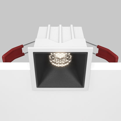 Maytoni downlight Alfa LED 10W 36° вграден квадратен осветител, черен