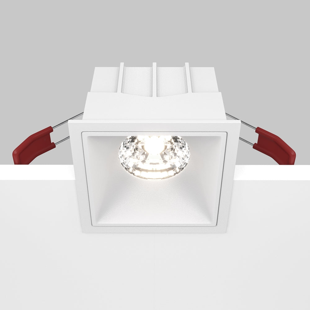 Maytoni downlight Alfa LED 15W 36° вграден квадратен осветител, бял