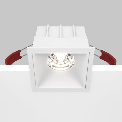 Maytoni downlight Alfa LED 15W 36° вграден квадратен осветител, бял