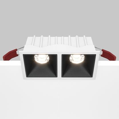 Maytoni downlight Alfa LED 10W 36° вграден квадратен осветител, черен