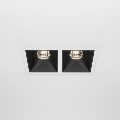 Maytoni downlight Alfa LED 10W 36° вграден квадратен осветител, черен