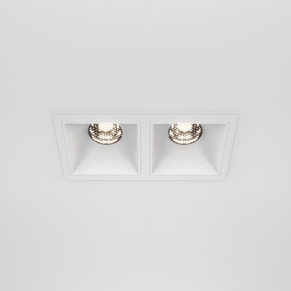 Maytoni downlight Alfa LED 10W 36° вграден квадратен осветител, бял